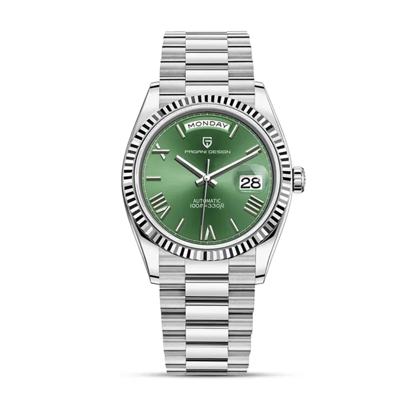 Pagani Design PD-1752 Day-Date Green Dial Men's Watch